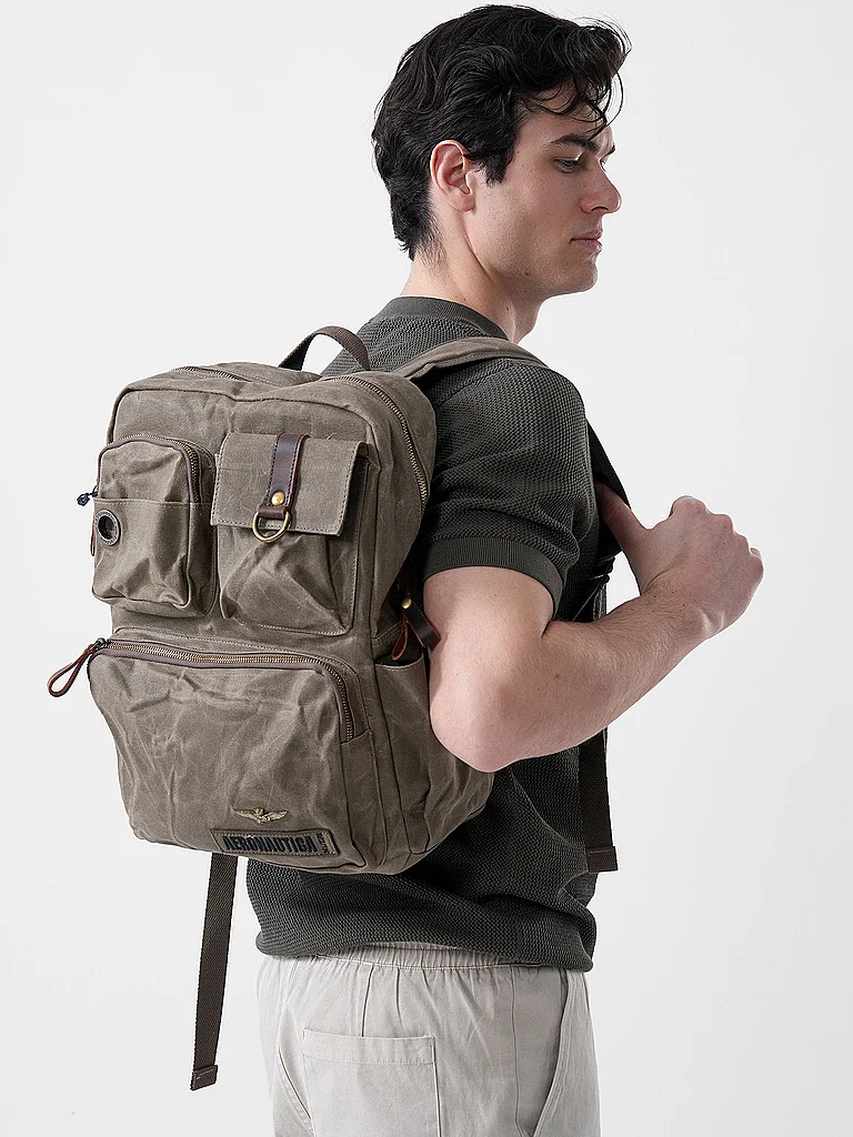 AERONAUTICA MILITARE Rucksack ZAINO  grün herren 2